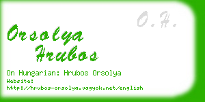orsolya hrubos business card